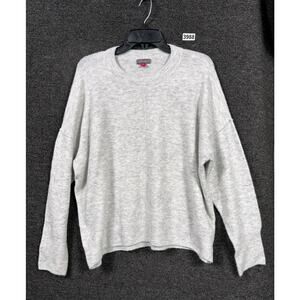 Vince Camuto Knit Sweater Women's Size L Gray Warm Cozy Pullover Crew Neck